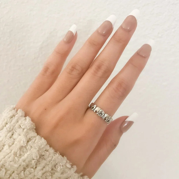 925 Sterling Silver Elephant Ring Stackable Ring Band Minimalist Ring - Picture 8 of 10